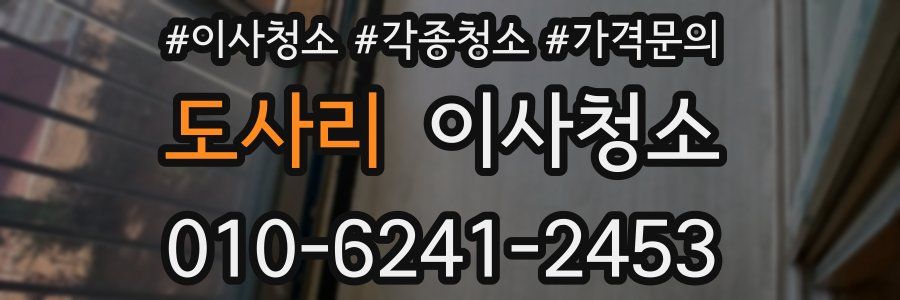 도사리 이사청소