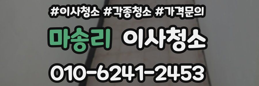 마송리 이사청소