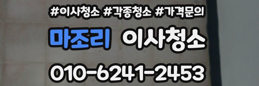 마조리 이사청소