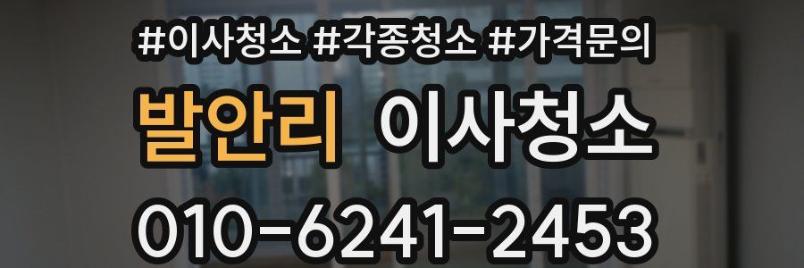 발안리 이사청소