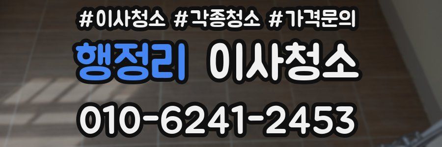 행정리 이사청소