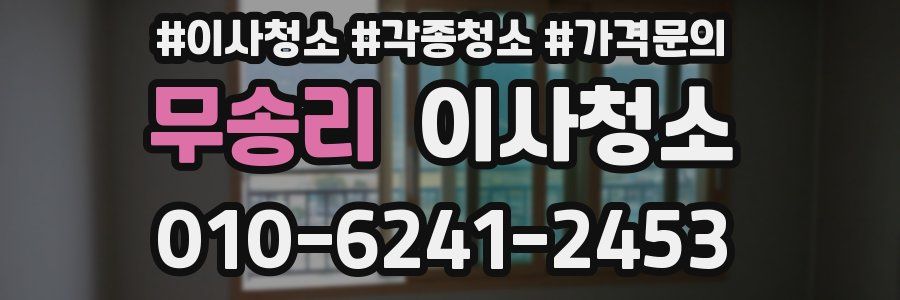 무송리 이사청소