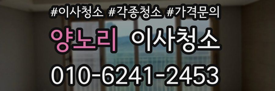 양노리 이사청소