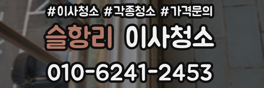 슬항리 이사청소