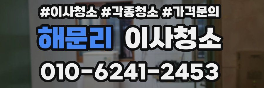 해문리 이사청소