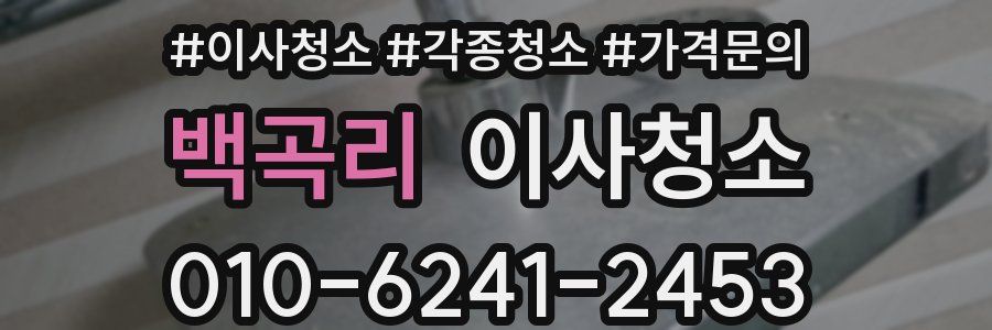 백곡리 이사청소