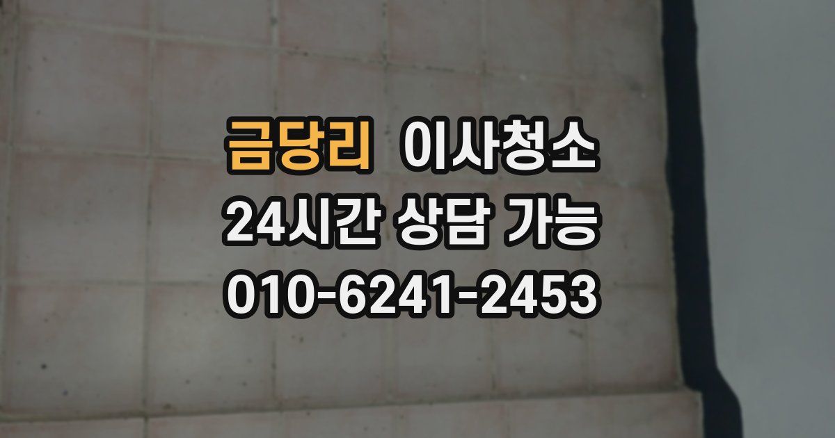 금당리 입주청소