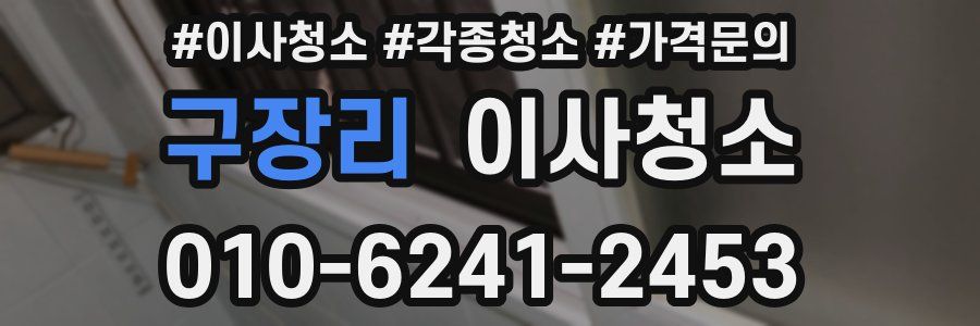 구장리 이사청소