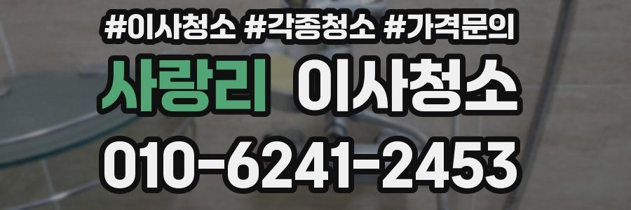 사랑리 이사청소