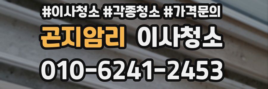 곤지암리 이사청소