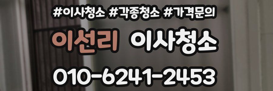 이선리 이사청소