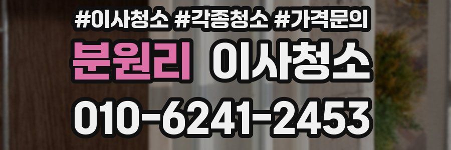 분원리 이사청소