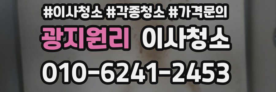 광지원리 이사청소