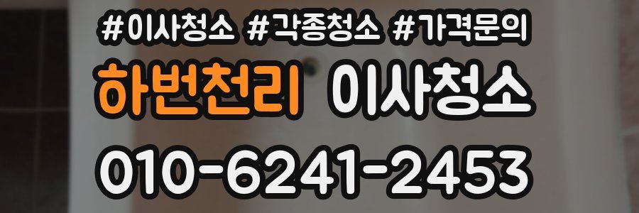 하번천리 이사청소