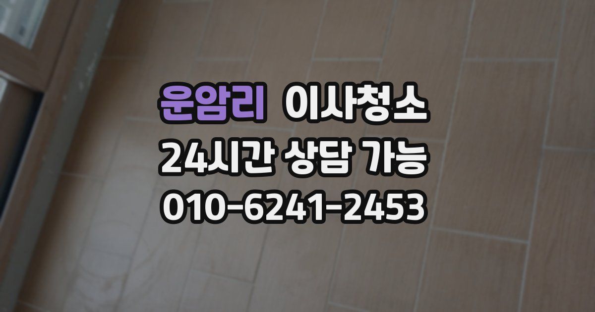 운암리 입주청소