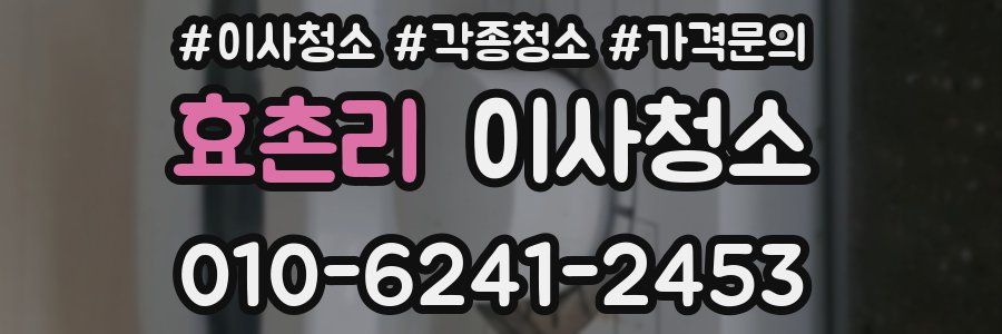 효촌리 이사청소