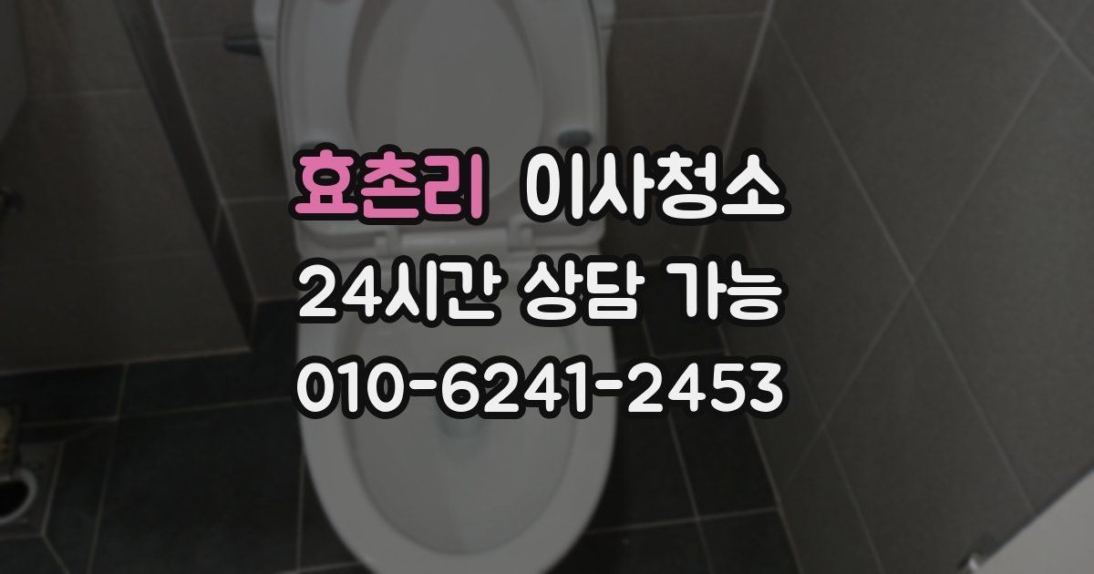 효촌리 입주청소