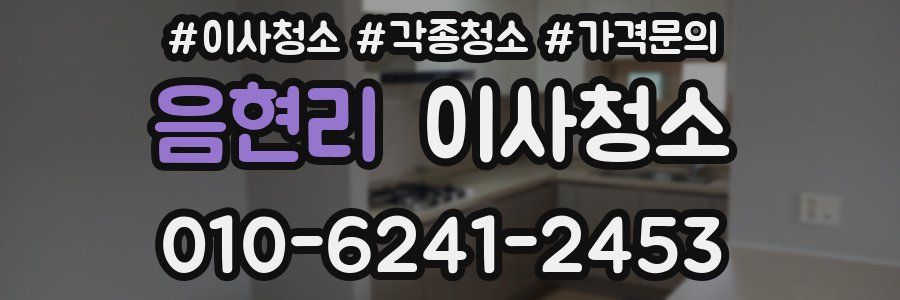 음현리 이사청소