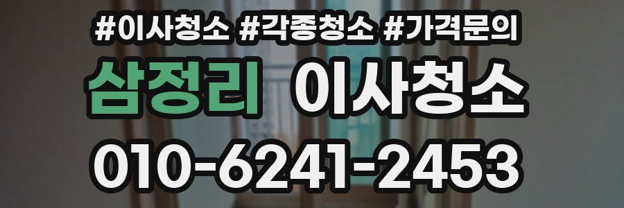 삼정리 이사청소