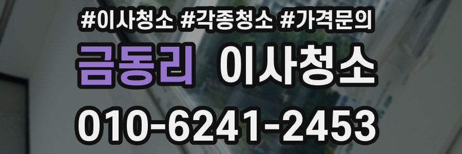 금동리 이사청소