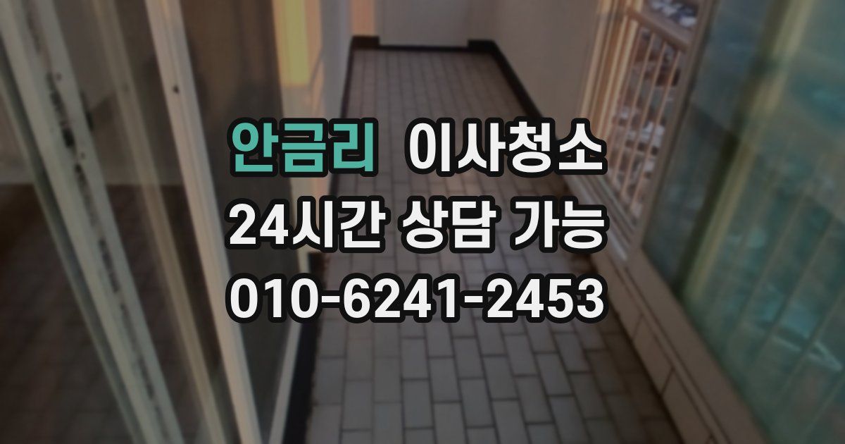 안금리 입주청소