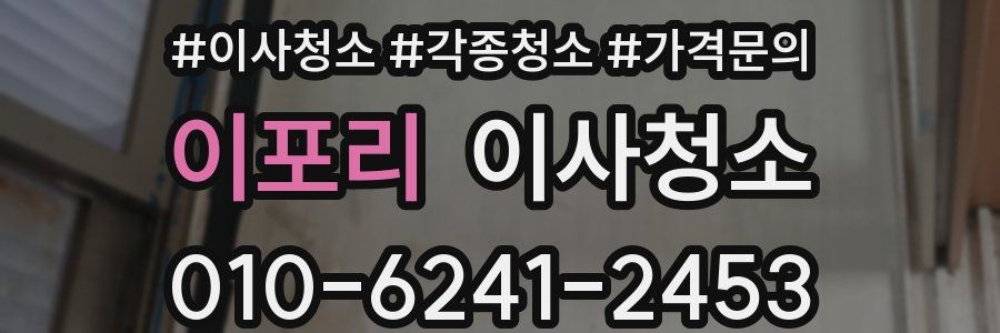 이포리 이사청소