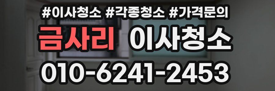 금사리 이사청소