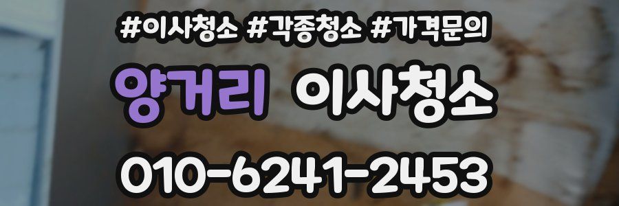 양거리 이사청소