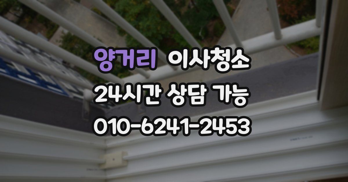 양거리 입주청소