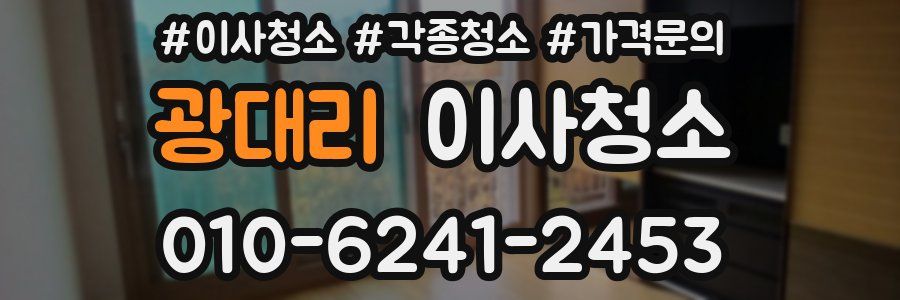 광대리 이사청소