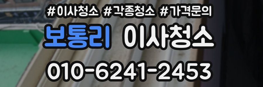 보통리 이사청소