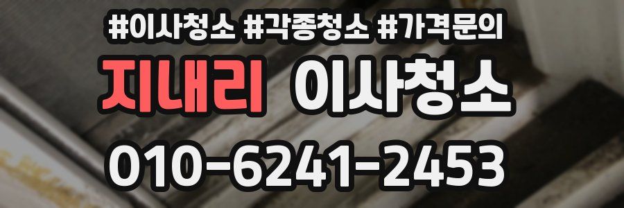 지내리 이사청소