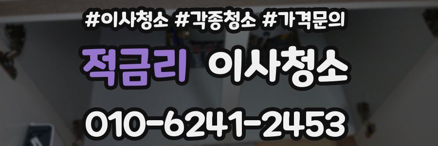 적금리 이사청소