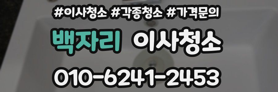 백자리 이사청소