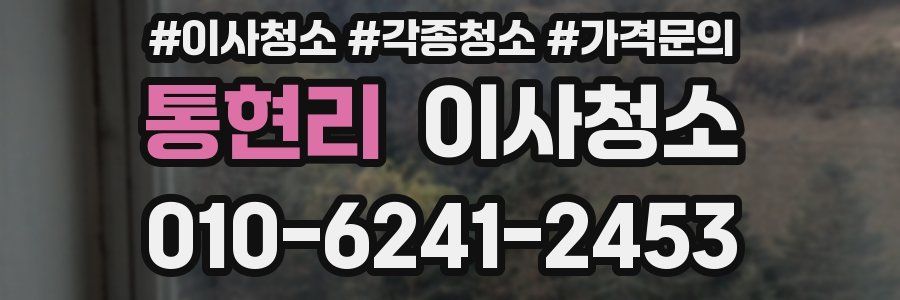 통현리 이사청소