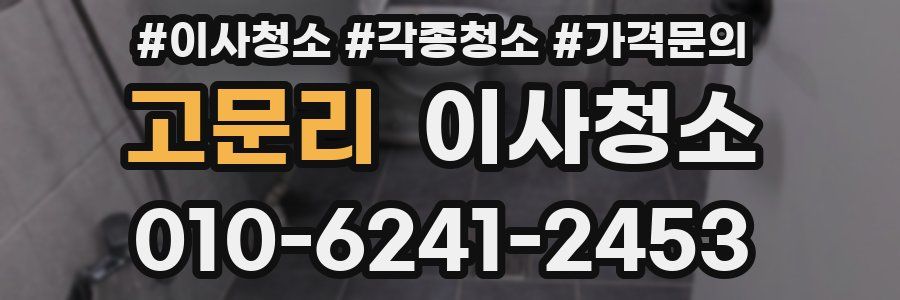 고문리 이사청소