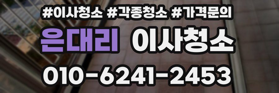 은대리 이사청소