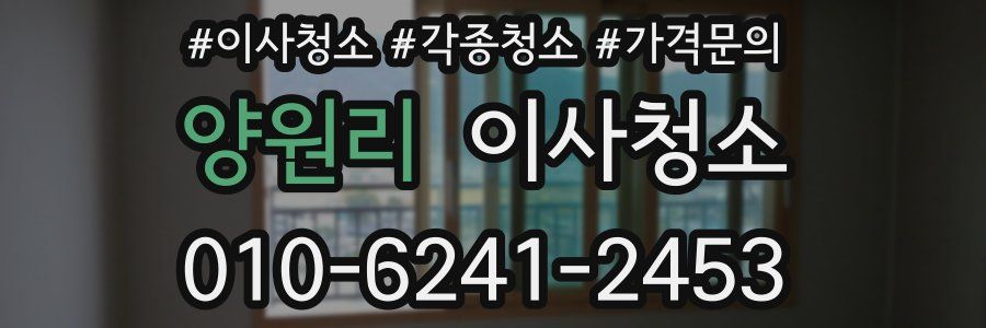 양원리 이사청소