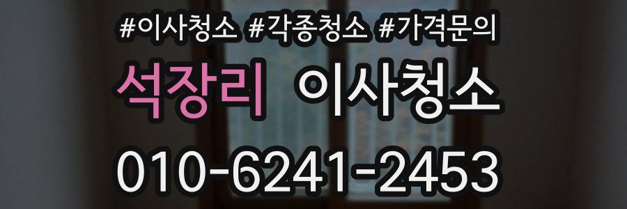 석장리 이사청소