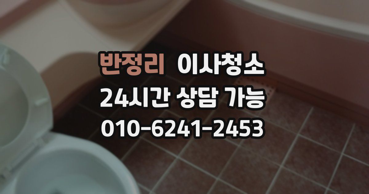 반정리 입주청소