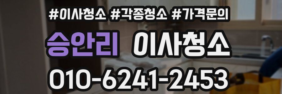 승안리 이사청소