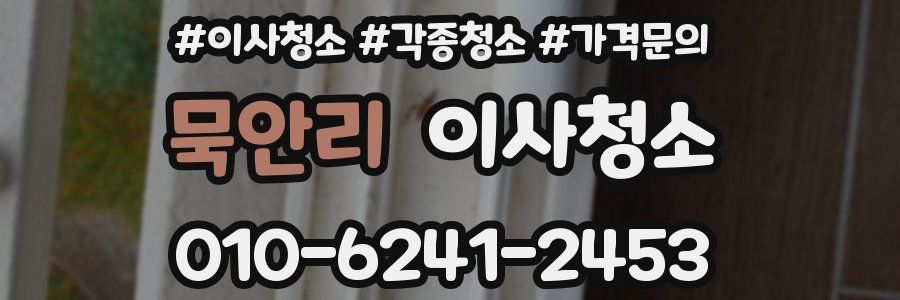 묵안리 이사청소