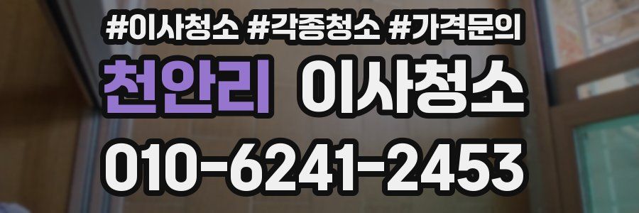 천안리 이사청소