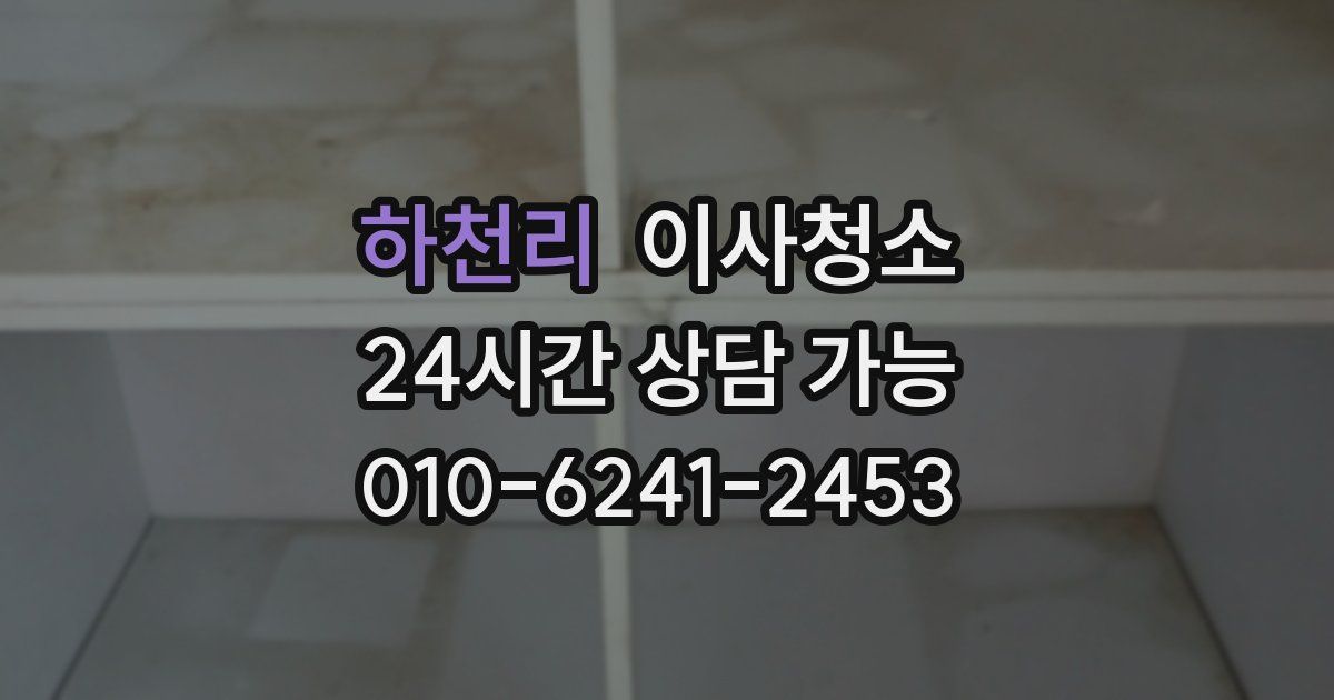 하천리 입주청소
