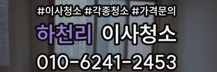 하천리 이사청소