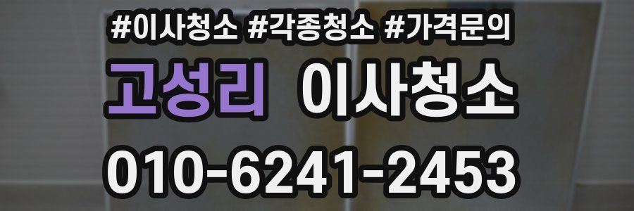 고성리 이사청소