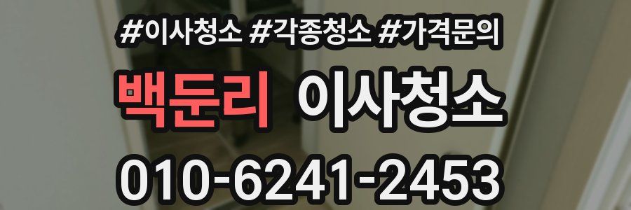 백둔리 이사청소