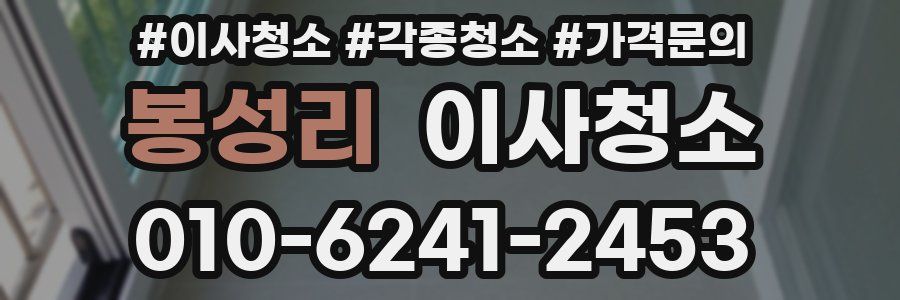 봉성리 이사청소