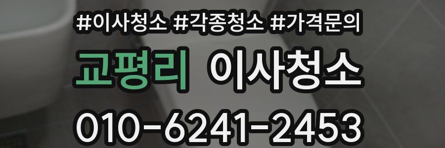 교평리 이사청소