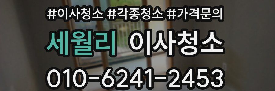 세월리 이사청소